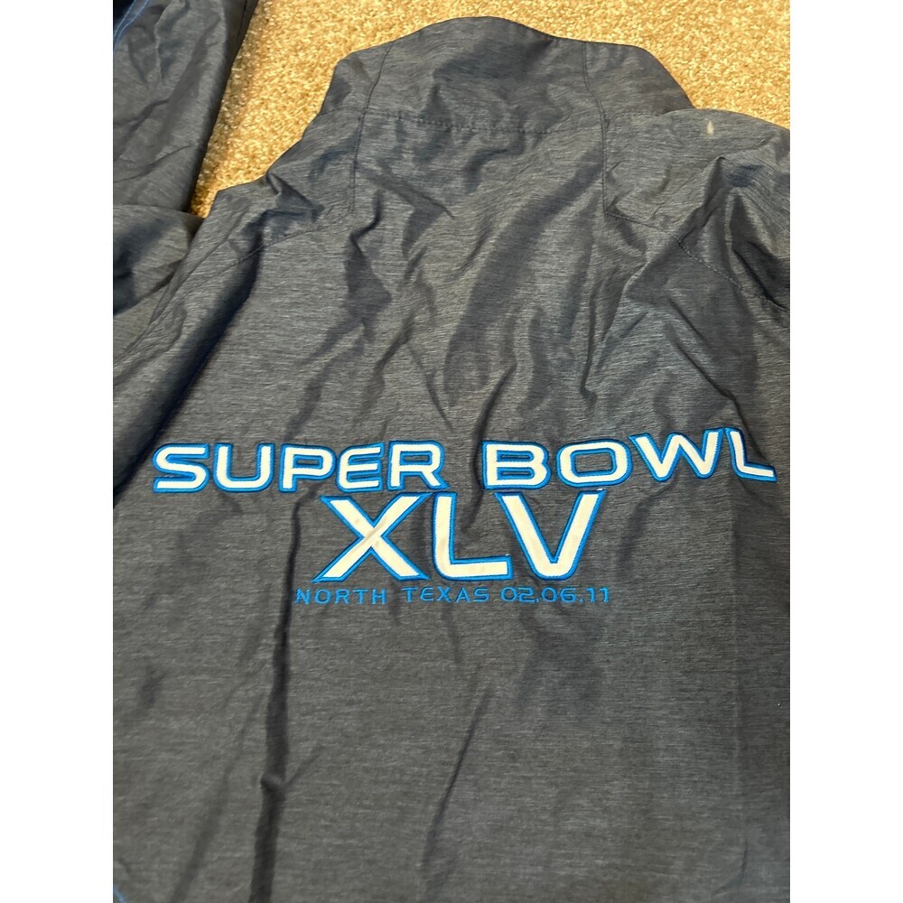 Reebok Texas Blue SUPER BOWL XLV WINDBREAKER JACKET 2/6/2011 SZ XL embroidered - Picture 10 of 10